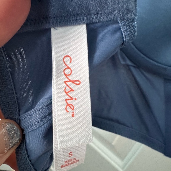 🤍💙NWOT Colsie from Target Blue Jean Lace Trim Cropped Corset Bustier Bralette 💙🤍 - Picture 5 of 7